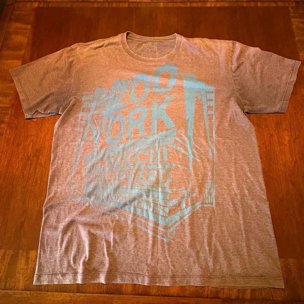 Zoo York Unbreakable Block Graphic‎ T-Shirt Gray Blue Men's XL Skateboard